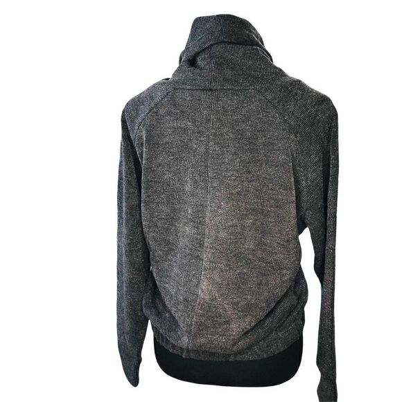 LUMIERE Charcoal Gray Long-Sleeve Super Soft Turtleneck Pullover Top Sweatshirt - Picture 3 of 13
